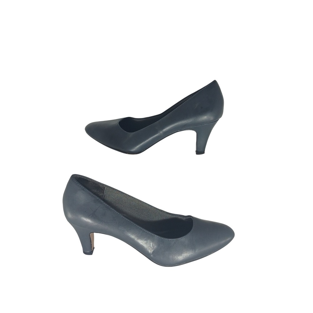 LifeStride Sable Pumps 8.5M Slate Blue Classic Office Professional Heel